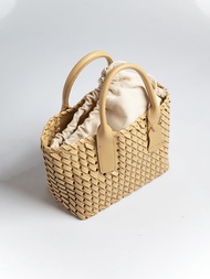 HAPPY2U Alyna Weave Bucket Bag