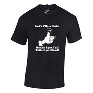 LETS FLIP A COIN MENS T SHIRT FUNNY RUDE DESIGN TOP GIFT JOKE S - 5XL
