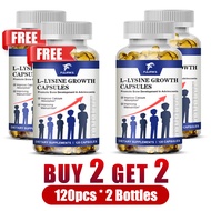 L-Lysine Capsules - With L-Lysine Calcium Zinc Support grow tall Lmprove Calcium Absorption Glmprovi