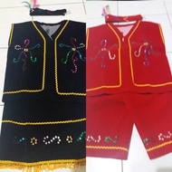 HITAM Children's dayak clothes // traditional kalimantan dayak clothes - Black, Kindergarten CEWE