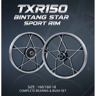 SPORT RIM TXR150 TXR 150 SPORT RIM TXR GAMA JERUNG BINTANG STAR (160/160-18) SIAP BEARING BUSH SET R