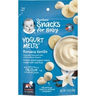 (Expiry 21 Mar 2025) Gerber Snacks For Baby Yogurt Melts Banana Vanilla Freeze Dried Yogurt 28g