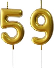 2.36" 59th 95th Number Candles Birthday Gifts for Women Men Birthday Decorations Birthday Candles Nu