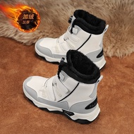 Snow Boots Men Winter Fashion Rotating Buttons Thick-Soled Anti-Slip Minus 40 Degrees Fleece Thicken