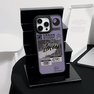 Trendy Graffiti Stussy Black 8 ball Soft phone cases for iphone 15 Pro Max 14 Pro Max i14 13 Pro Max
