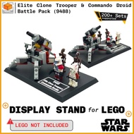 Display Stand for Lego Star Wars Elite Clone Trooper & Commando Droid Battle Pack (9488)