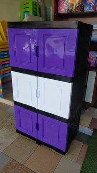 Kabinet Simpanan Plastic Storage Cabinet L68 W48 H131cm