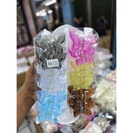 CONTAINS 12 PCS CLEAR IMPORTED JUMBO BUTTERFLY HAIR CLIPS AA-730