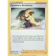 1 Card Genuine Pokemon Card,Cynthia's Ambition - 138/172 - Uncommon -M-NM