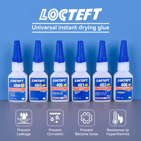 Instant Drying Glue Strong Glue Temperature Resistant 401 403 406 460 495 496 Metal Strong Bond Liqu