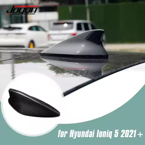 Carbon Fiber Car Roof Antenna Stickers Shark Fin Cover Trim Exterior Accessories For Hyundai Ioniq 5