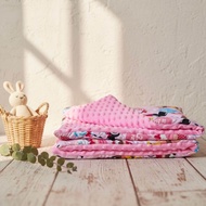Selimut Bayi Minky Dot Korea Minky Stitches Cotton Dot Muslin Jepang Bamboo Motif Premium Badcover B