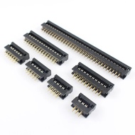 10pcs 2.54mm Pitch 6/8/10/12/14/16/18/20/24/26/30/34/40/50/64 Pin FD Male Header IDC Connector For 1