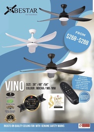 Bestar Vino DC Motor Ceiling Fan with 24w LED Light With Remote