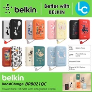 Belkin BPB021QC 10000mAh BoostCharge 20W Power Bank PowerBank with Integrated Cable (Disney Collecti