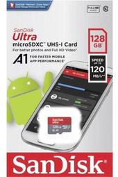 SanDisk A1 120MBs 128GB 128G Ultra microSD micro SD C10 記憶卡