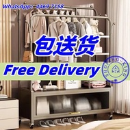 🌟包送貨- 簡易衣架 掛衣架 衣帽架 落地衣物收納架 可靠移動儲物架 晾衣架 開放式衣櫃 衣櫥全新包送貨Hat rack # Drying rack # Clothing storage rack #