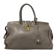 Yves Saint Laurent YSL Paris Laula Handbag Purse gray leather Direct from Japan Secondhand