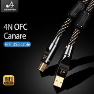 【Online】 ATAUDIO HIFI USB OTG Cable USB Type A to B USB Cable 4N OFC Type C to Type B Audio Cable