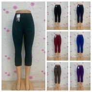 [READY STOCK] 07-7 # LADIES COTTON ELASTIC 3/4 TIGA QUARTERS LEGGING / CAPRI PANTS