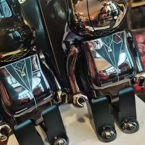 Bearbrick Daft Punk 400 Joint Bright Face Violence Bear 3d Bearbrick Original Ornament Gloomy Bear S