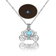 Luminous Hollow Pumpkin Carriage Necklaces & Pendants for Women Glowing Chain Necklace Dropshipping 