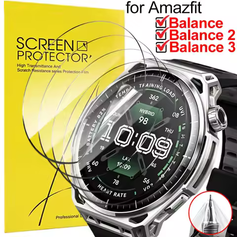 Soft Screen Protectors Hydrogel Film for Amazfit Balance3 Balance2 HD Anti-scratch Smartwatch Films 