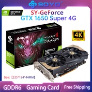 SOYO GPU GTX 1650ซุปเปอร์4GB GDDR6 12Nm เกมการ์ดกราฟิกวิดีโอการ์ด128Bit 6Pin HDMI-Compatible + DP + วิดีโอ DVI Card สำหรับคอมพิวเตอร์