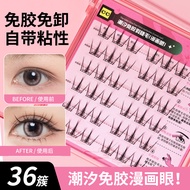 BQI Glue-Free Fire Tassel Lashes Lazy Series Single Cluster Natural Eye Enlarging