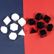 Blank Multi-sided Dice Set 7pcs D4 D6 D8 D10 D00 D12 D20 for Table Game, DIY Board Game
