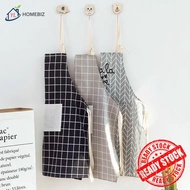 Apron Dapur Kapas Anti Minyak Gaya Korea Dengan Poket – Korean Style Kitchen Cotton Canvas Household
