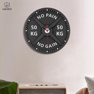 [szgrqkj3] 50kg 3D Barbell Wall Clock Decorative Modern Simple Ornament for Gym Weight Lifting Fitness Workout Decoration