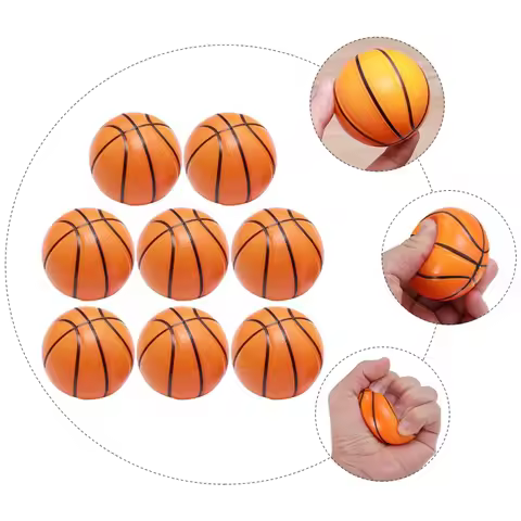12Pcs 6.3cm Basketball Stress Ball Foam Sports Stress Ball Bulk Basketball Party Favors Foam Basketb