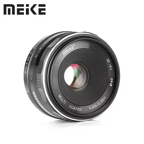 ​Meike 25mm F1.8 APS-C Large Aperture Manual  Lens to All Single Series for Canon EF-M Cameras M6 M2