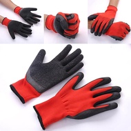 Home And Garden Black Rubber Nylon Wear-resisting Non-slip Latex Labor Protection Gloves Pine Tree T