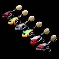 1pc/6pcs Popular Fishing Lures Small Spinner Vibration Long-Distance Metal Rig Bait For Bass, Trout,