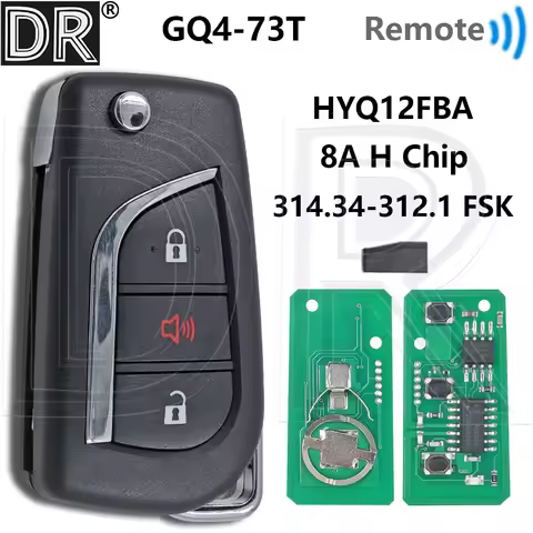 Great GQ4-73T HYQ12FBA 314.34/312.1FSK H Chip 89070-0R300 Car Remote Key For Toyota RAV4 Cmary Corol