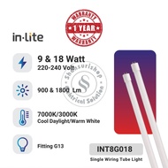 IN-LITE INT8G018 18 WATT 18W TL LED TUBE LIGHT NEON T8 120CM SPECIAL FOR OUTSIDE THE CITY OR EXPEDIT