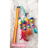 Cat Feather Caterpillar Toy Stick Teaser Stick Cat Toy Cat Teaser Stick