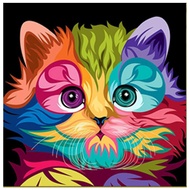【PL】5d diamond painting kit, diamond painting cat pattern, DIY full diamond painting for home wall d