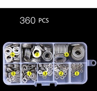 Hộp 360 miếng đệm long đền inox M2 2.5 3 4 5 6 8 10mm