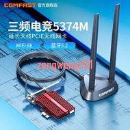 COMFAST CF-AX210Plus無線網卡5374M三頻千兆5g臺式機電腦wifi接收器藍牙5.2內置【可開發票】