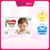 Huggies Platinum Naturemade M 64 Super Premium Diapers - Bag