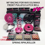 WF Racing Front Pulley, Clutch+Bell,Roller,Spring RPM Set NVX155/N-MAX