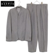 Giorgio Armani [成色極佳/國內授權] 3SGGG0YX/3SGPP0VR T03YT 斜紋顏色拉鍊夾克/褲子套裝，夾克尺寸 50/褲子尺寸 52