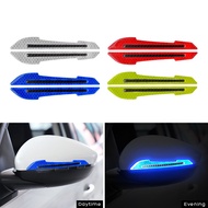 2Pcs Car Rear Mirror Reflector Sticker Rearview Reflective Warning Decal Safety Bumper Tape Strip Auto Exterior Styling Accessories
