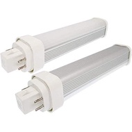E-Simpo 2pcs 4Pin G24Q/Gx24Q PL-C PLT 26W Equivalent 11W Bulb PL Horizontal Retrofit 1200lm 180D Plu