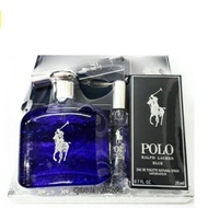 🔥 GIFT SET 🔥2 in 1 SET RALPH LAUREN POLO BLUE FOR HIM EDT Hadiah Untuk Lelaki Perfume Minyak Wangi H