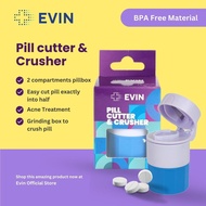 EVIN Medical Pill Cutter & Crusher With 2 Compartments Pillbox Cutter Pill Crusher Cutter