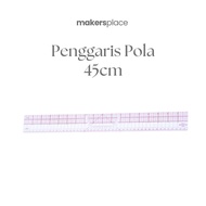 MAKERSPLACE Straight Pattern Ruler 45cm